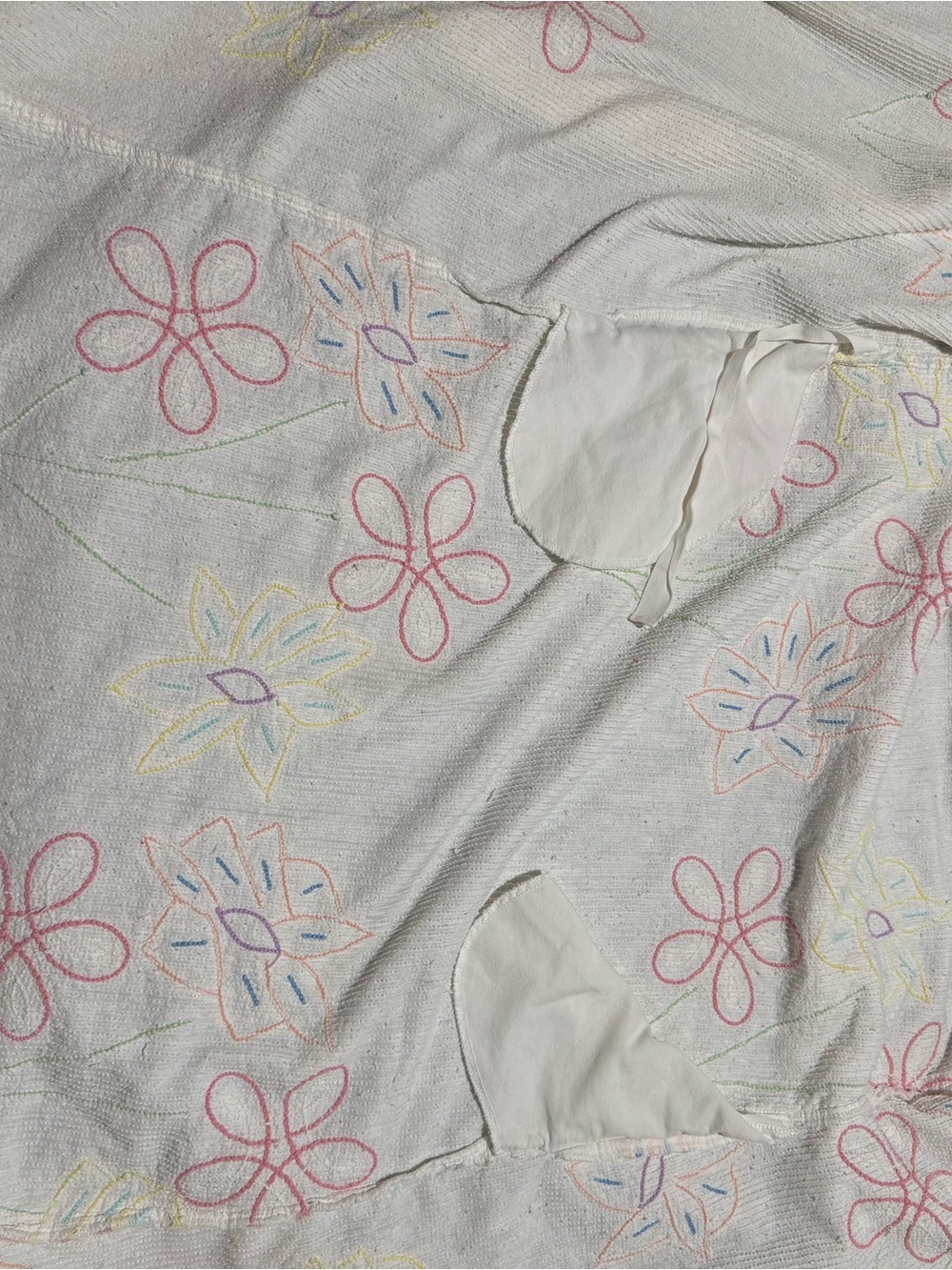 Canyon Group Vintage Chenille Floral Robe size L - Picture 4 of 15